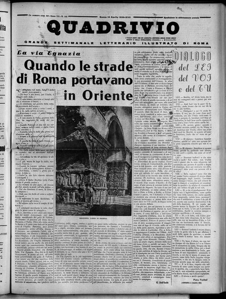 Quadrivio : grande settimanale letterario illustrato di Roma